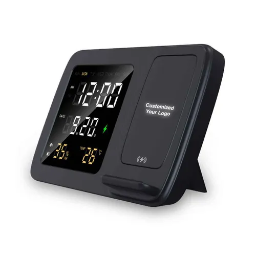 Shimmer Wireless charger with clock