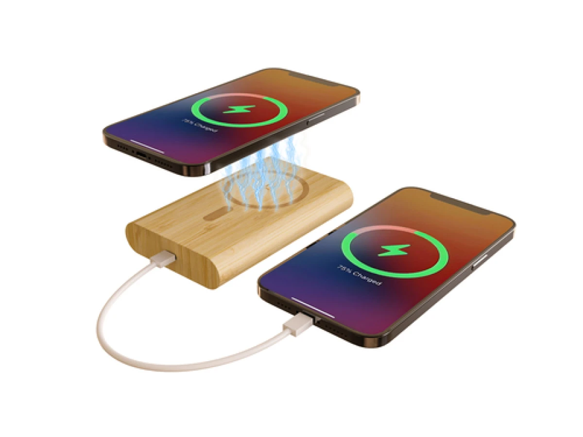 Juniper 2.0 10000mAh Magsafe Wireless Bamboo Fast Charging Power Bank