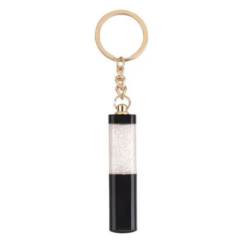 Radiate Black Keychain with Mini Crystals